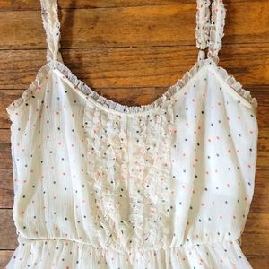 Vintage Polkadot Ruffle Dress